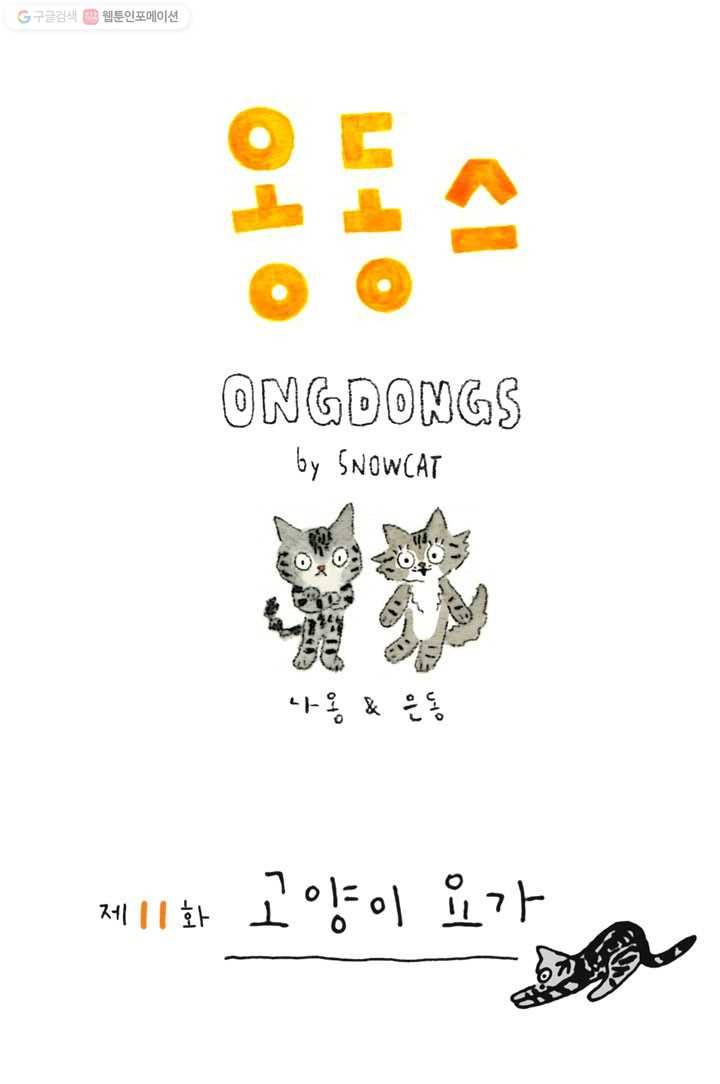 은동은동+옹동스 11화. 고양이 요가 1
