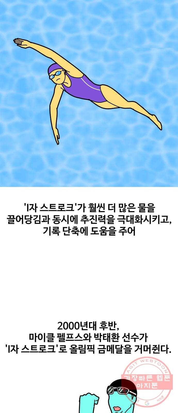 수영만화일기 55화 글라이딩과 스트로크 그리고 물 잡기中下 17