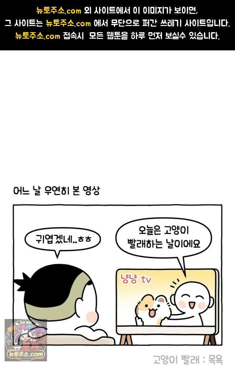 먼지 덩어리 짱덕 29． 고양이 빨래 1